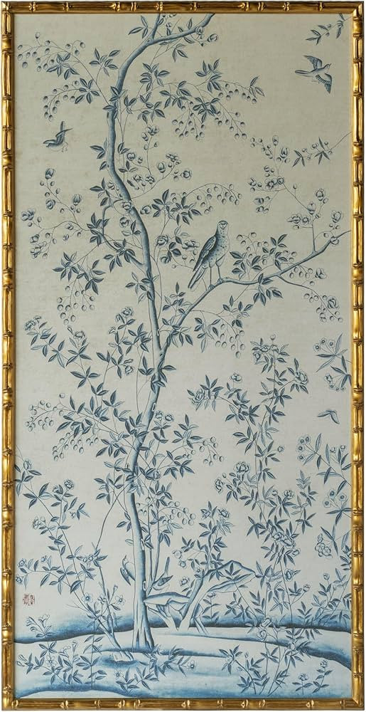 HongFengtang Chinese Rice Paper Print China Flower And Bird Bamboo Frame 54.3 X 28 Inches (Large ... | Amazon (US)