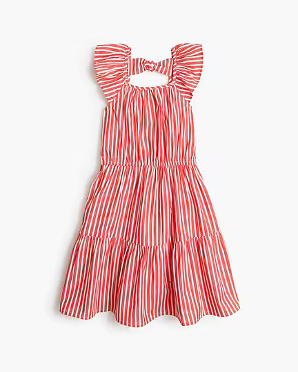 Girls' striped bow-back dress | J.Crew Factory