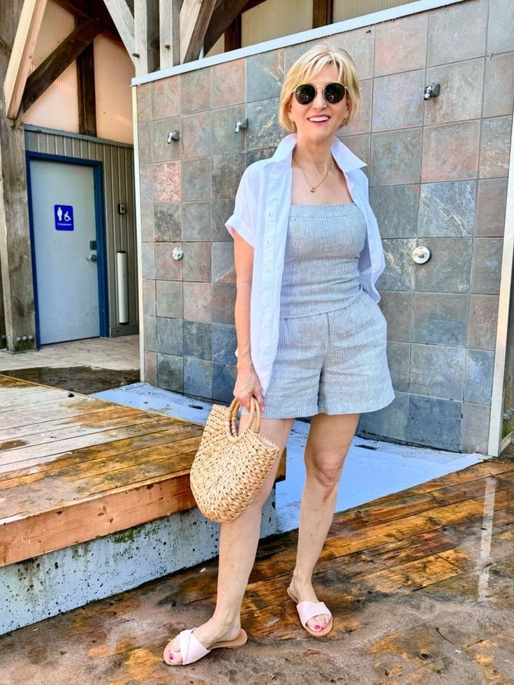 This co-ordinating linen look is super high end for a day of exploring. Throw on a linen shirt to keep things polished and it acts as the perfect sun protection. This is definitely a must-have look for your next beach resort vacation. 


#LTKtravel #LTKover40 #LTKSeasonal