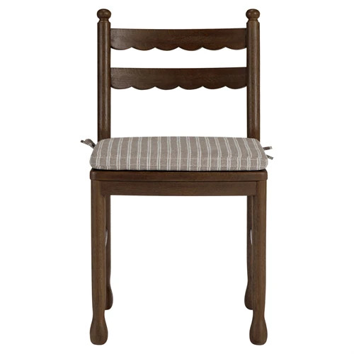 Declan Updated Traditional Dark Brown Oak Dining Chair - Set of 2 | Kathy Kuo Home