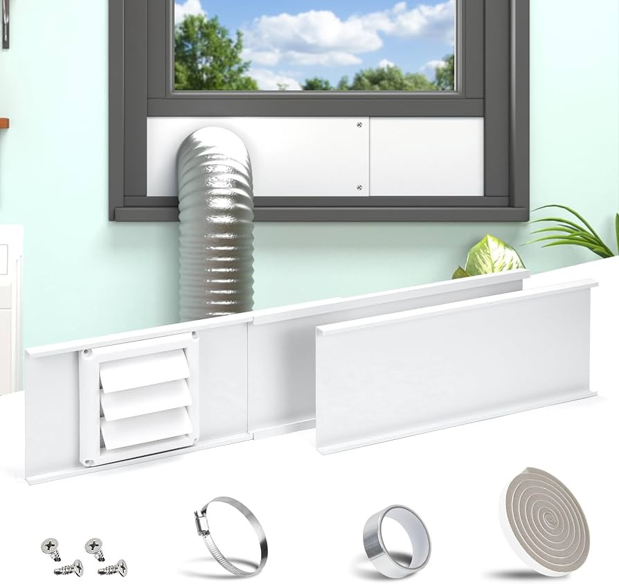 Daisypower Dryer Vent Window Kit, Adjustable Window Vent Kit with Outdoor Dryer Vent Cover,4 Inch... | Amazon (US)