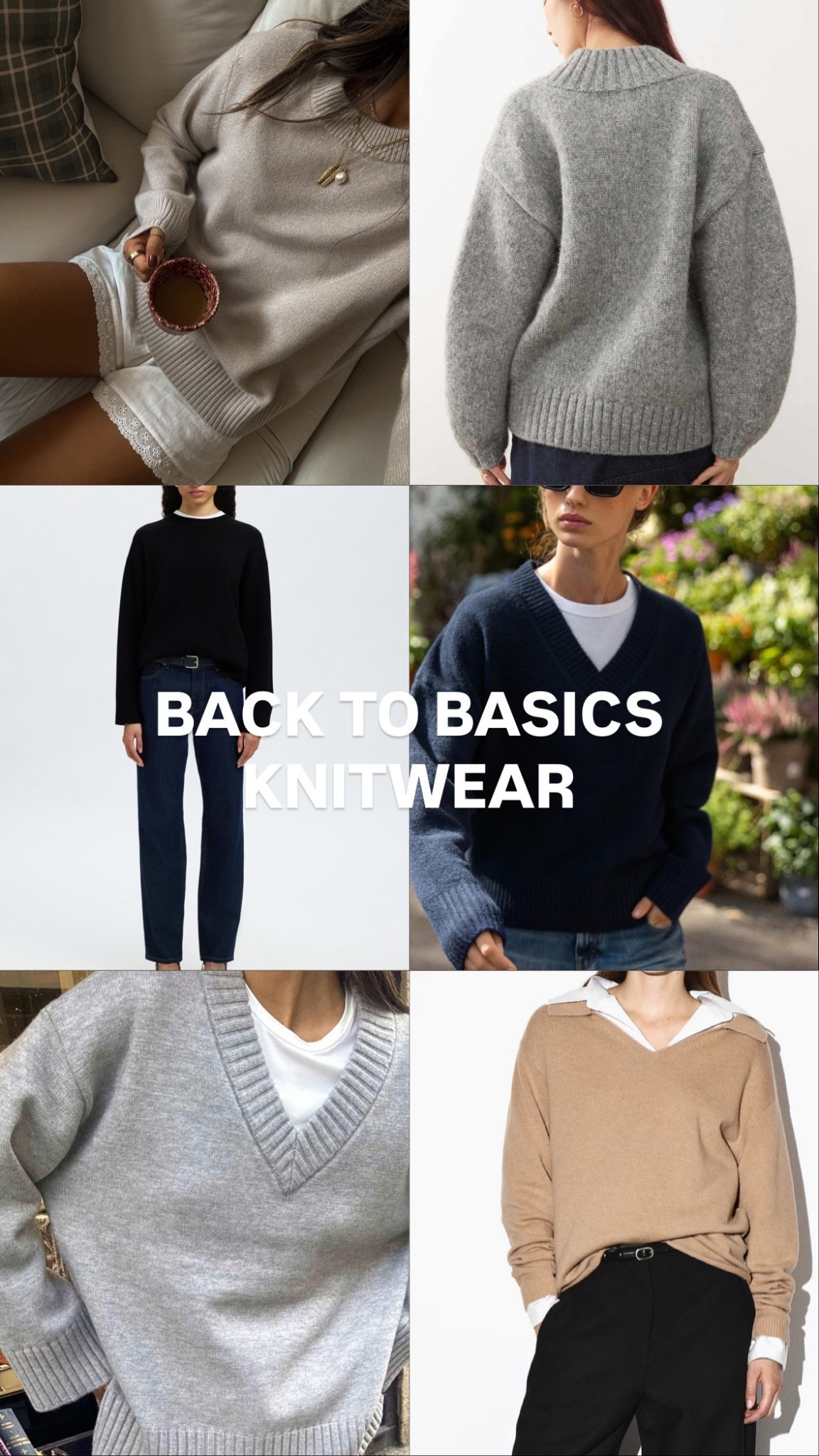 Wardrobe essentials 
Everyday knitwear 
Camel knit jumper
Grey knit jumper 
Black knit jumper 

#LTKuk #LTKwinter #LTKstyletip