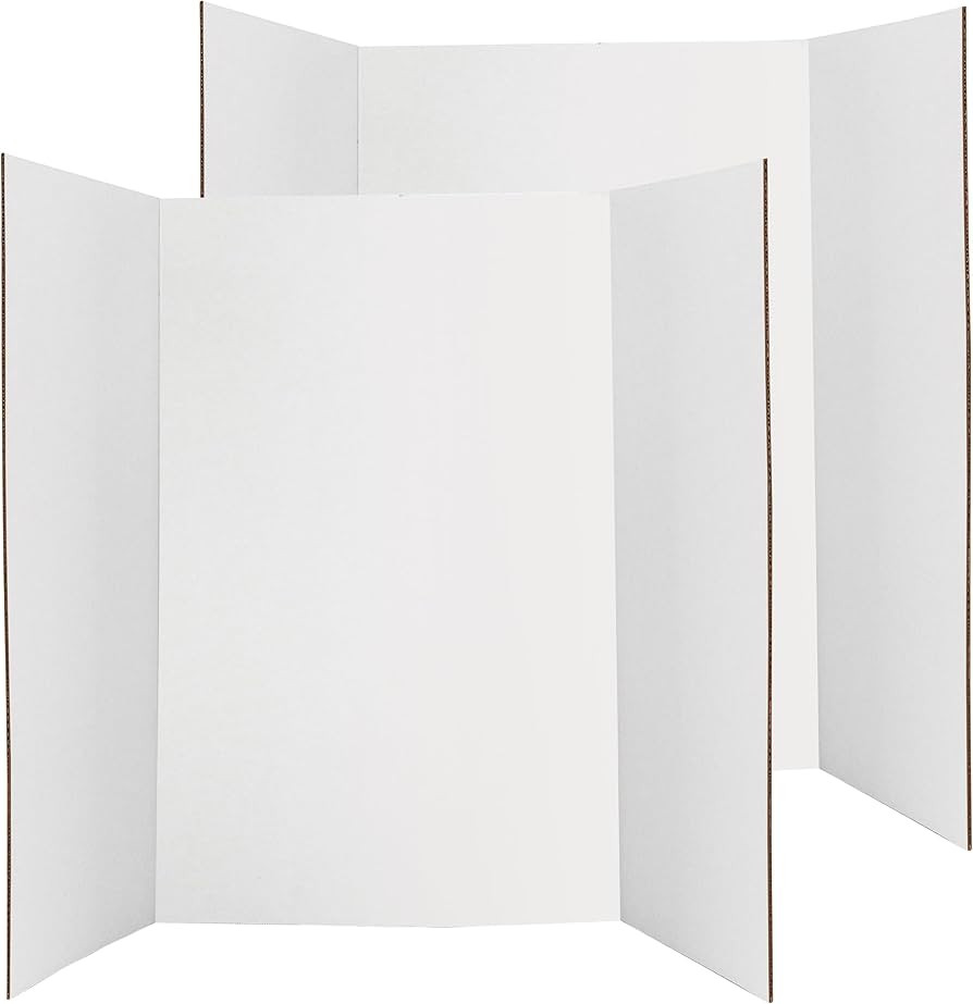 White Tri-Fold Presentation Board 28" X 40" Display Exhibition Board Lightweight and Portable wit... | Amazon (US)