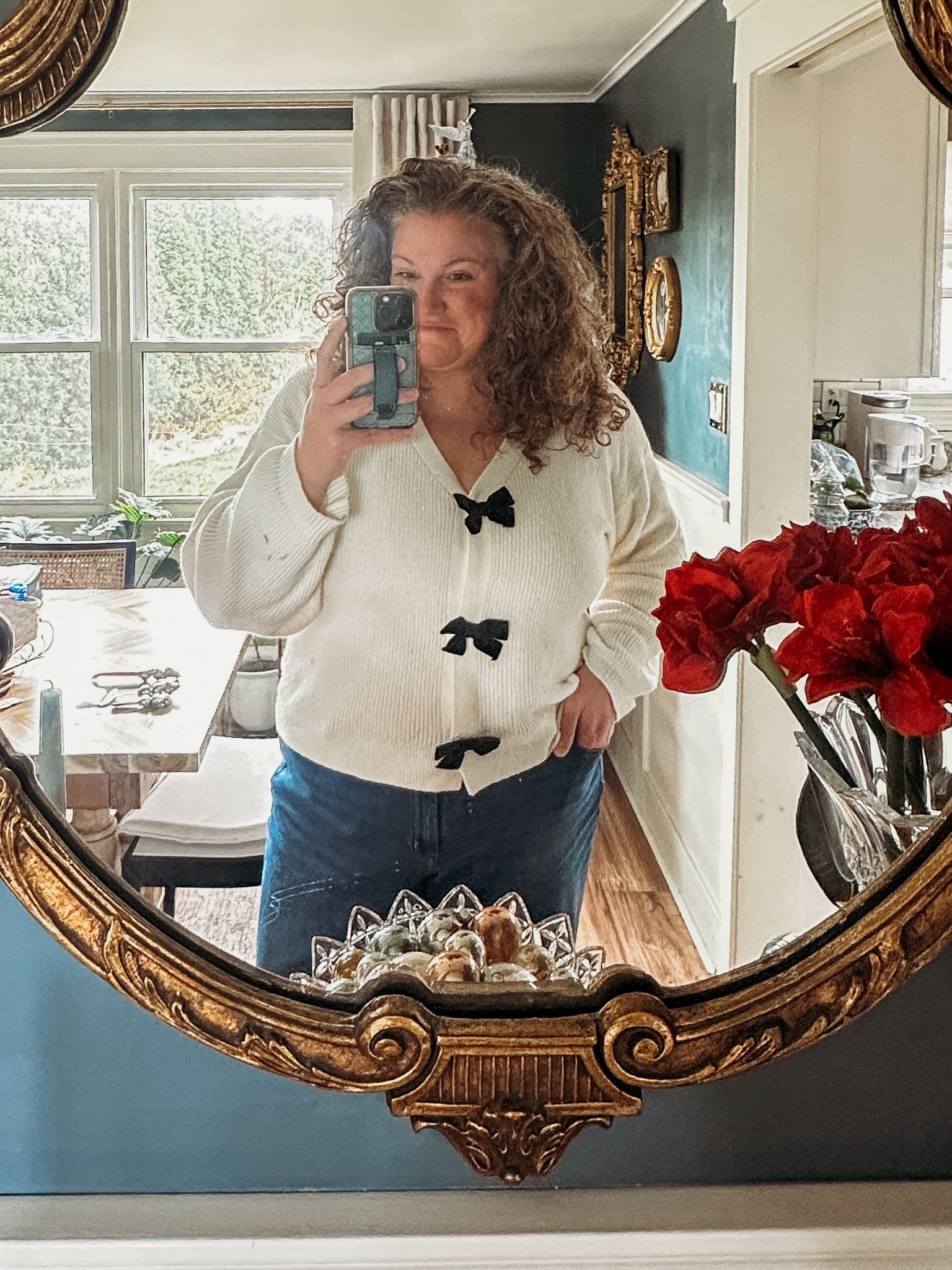 Bow cardigan - perfect for the holidays!

#LTKOver40 #LTKFindsUnder50 #LTKHoliday