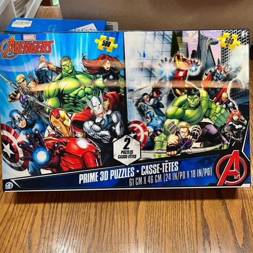 Marvel Avengers Prime 3D Puzzle 2 Pack 500 Pieces Each 24"x18"Opens in a new window or tab | eBay US