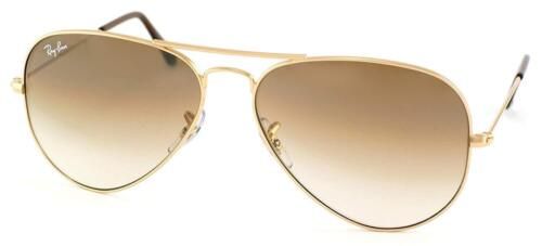RAY BAN AVIATOR RB3025 58-14 Sunglasses Light Brown Gradient Lens, Gold Frame | eBay | eBay US