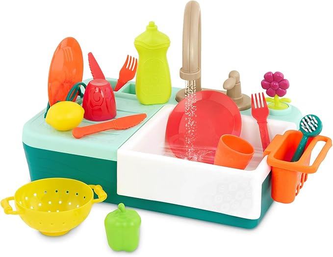 B. toys- Splash-n-Scrub Sink- Pretend Play Color Changing Playset – Toy Kitchen Sink – Faucet... | Amazon (US)