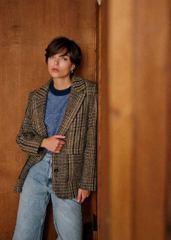 Jack Jacket - Portsmouth Check - Polyester - Sézane | Sezane Paris - US