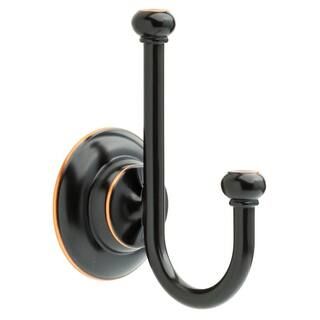 Delta Porter Double Towel Hook in Oil Rubbed Bronze-78435-OB1 - The Home Depot | The Home Depot