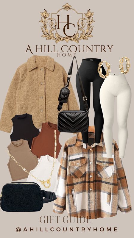 Amazon finds- gift guide for her! 

Follow me @ahillcountryhome for daily shopping trips and styling tips

Amazon fashion, Sherpa jacket, under shirt set, leggings, plaid flannel, winter wear, winter outfit

#LTKunder50 #LTKSeasonal #LTKGiftGuide