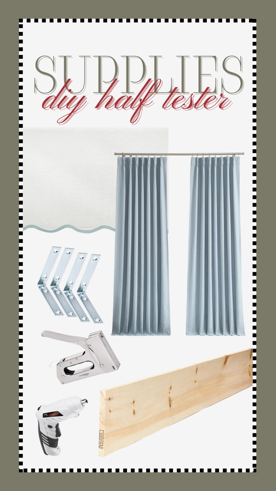 Half tester diy supplies! 🛏️✨