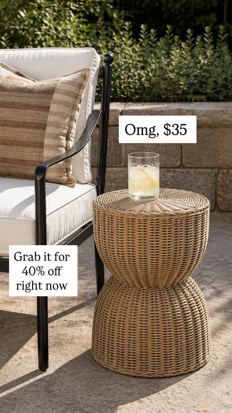 Well, grab this on sale right now. I’ve never seen a pretty side table at this price outdoor side table outdoor wicker side table, porch, and patio must have.

#LTKSaleAlert #LTKHome