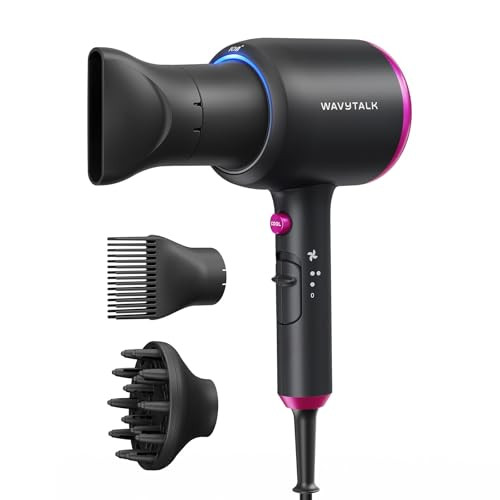 Wavytalk Hair Dryer with Diffuser, Blown Away Ionic Hair Dryer for Curly Hair with Comb, 1875W Fa... | Amazon (US)