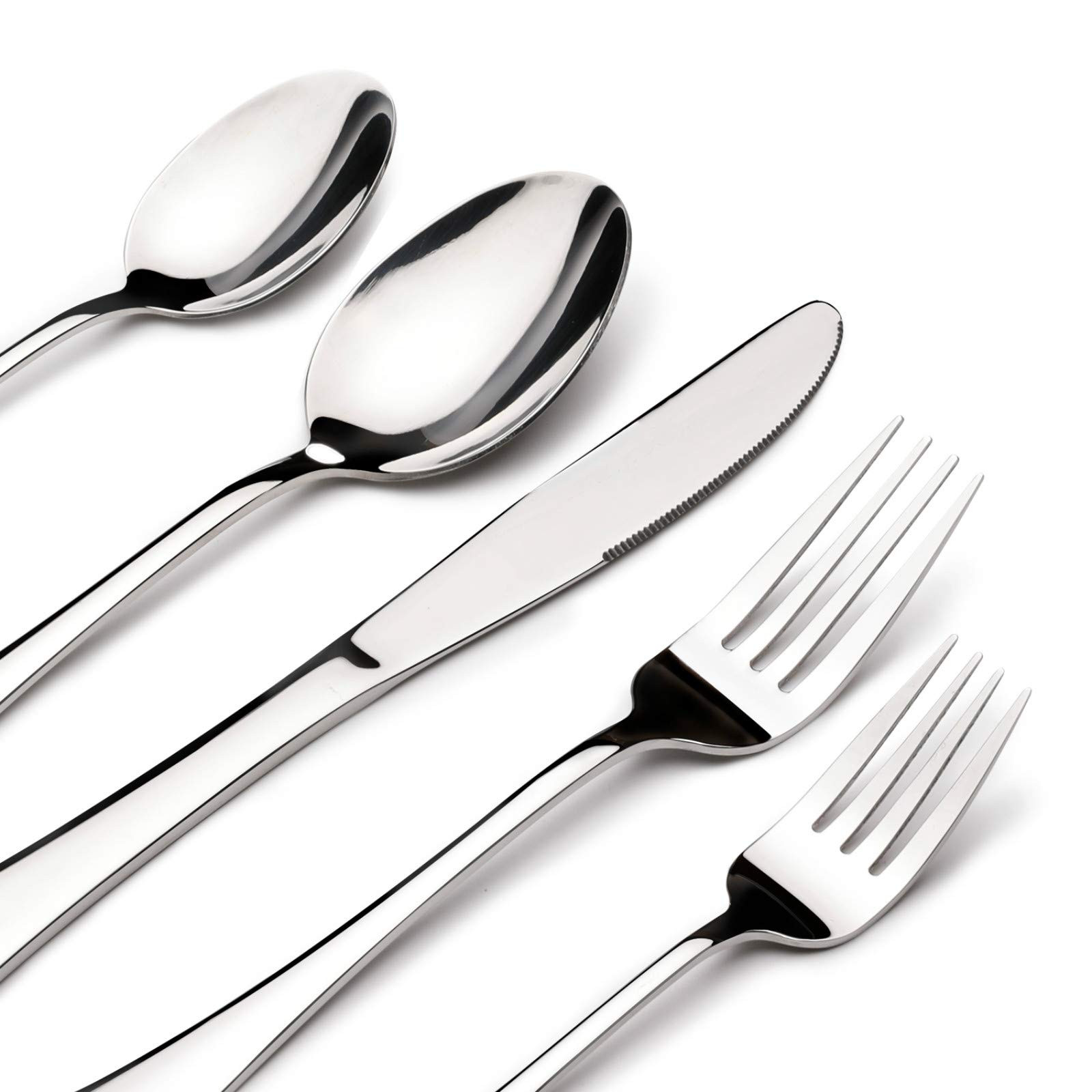 Silverware Set for 8, 40 Piece Heavy Duty Stainless Steel Flatware Utensils Cutlery Set Including... | Amazon (US)