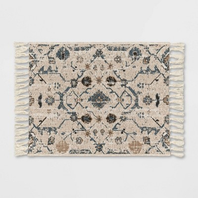 Vintage Persian Linen Rectangular Woven Outdoor Rug Multicolor Naturals - Threshold™ | Target