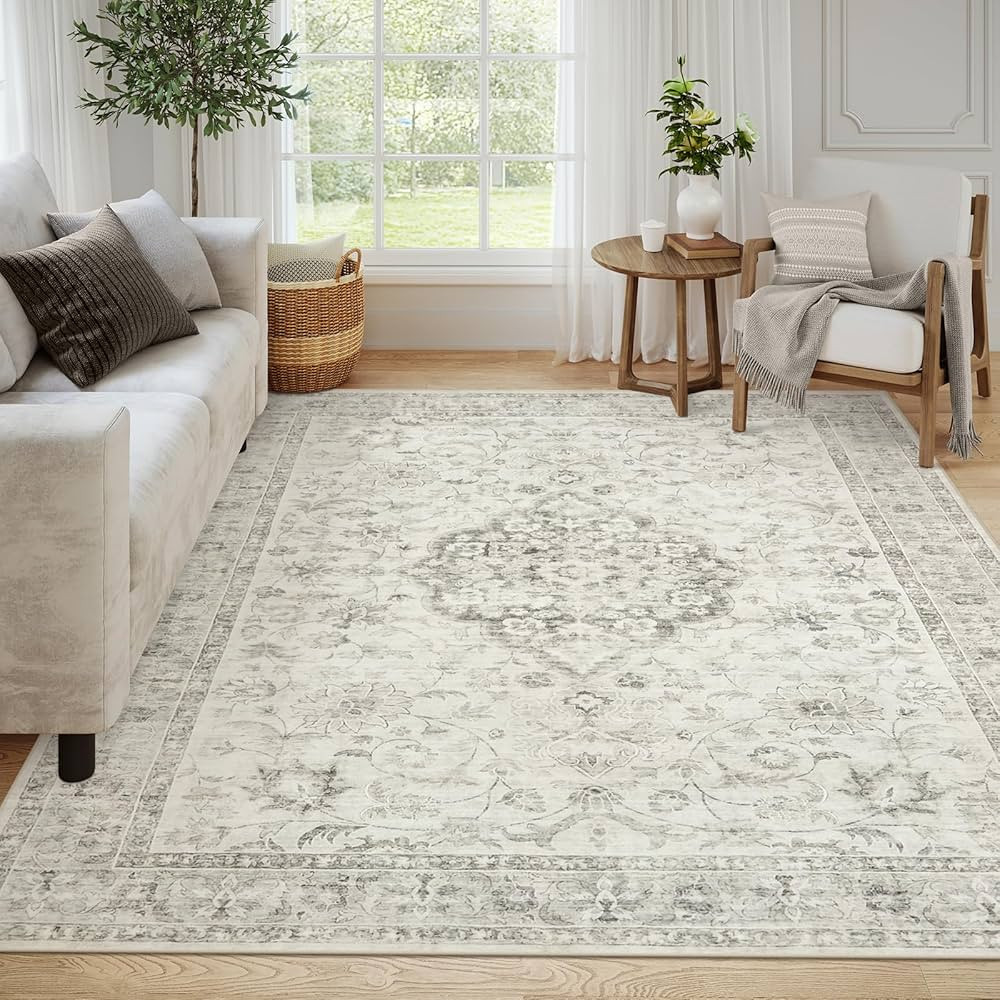 LIVEBOX Machine Washable Area Rugs 8x10 - Large Farmhouse Rugs for Living Room Oriental Rug for B... | Amazon (US)