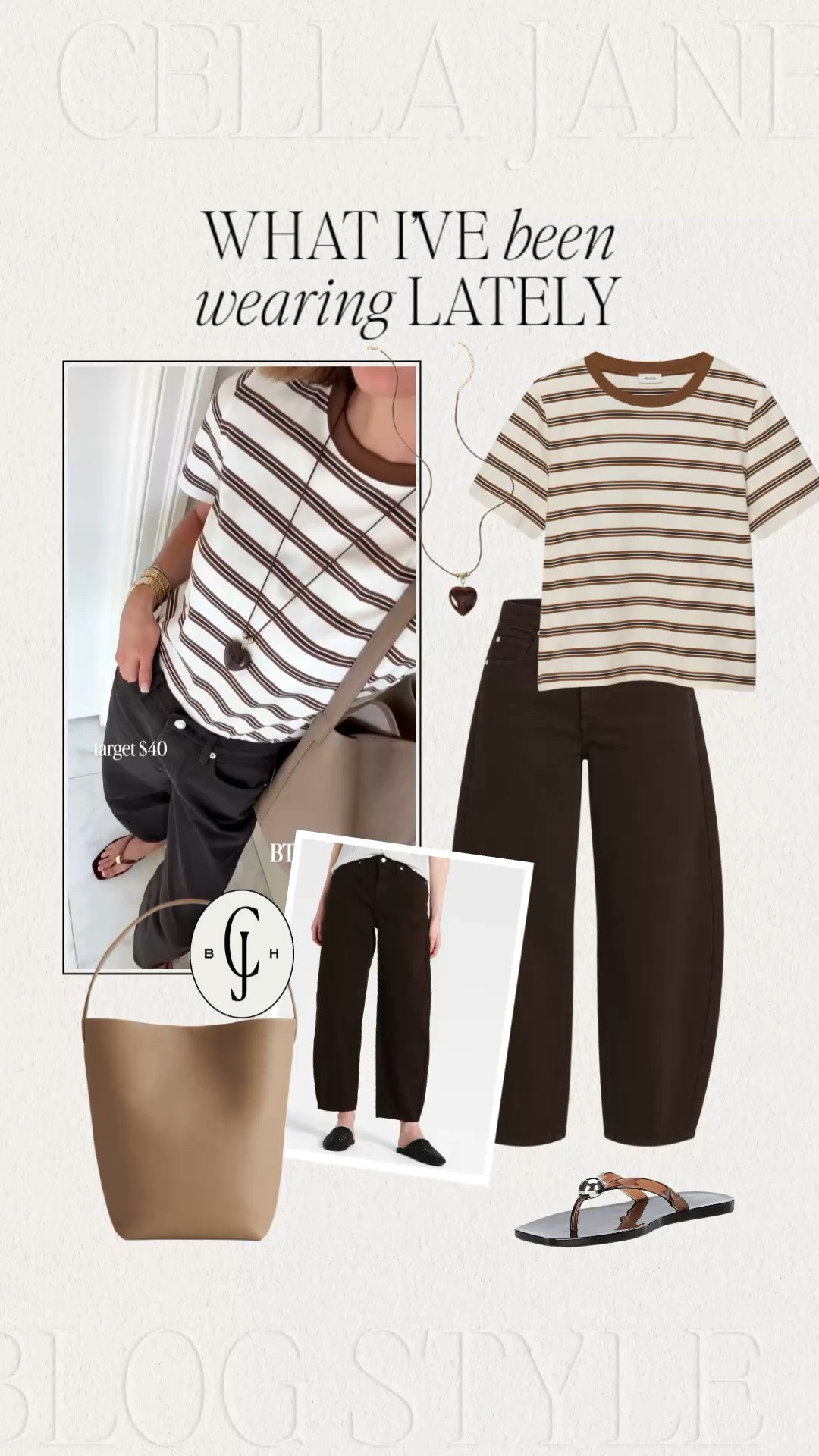Back to school Mom outfit idea. Just got these new barrel jeans in from @Target under $45 love the chocolate brown color. They fit so well I'm wearing size 2/25 and I'm 57 for reference.

#LTKfall #LTKjeans