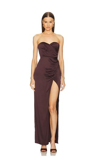 x REVOLVE Dimity Gown in Chocolate Brown | Revolve Clothing (Global)