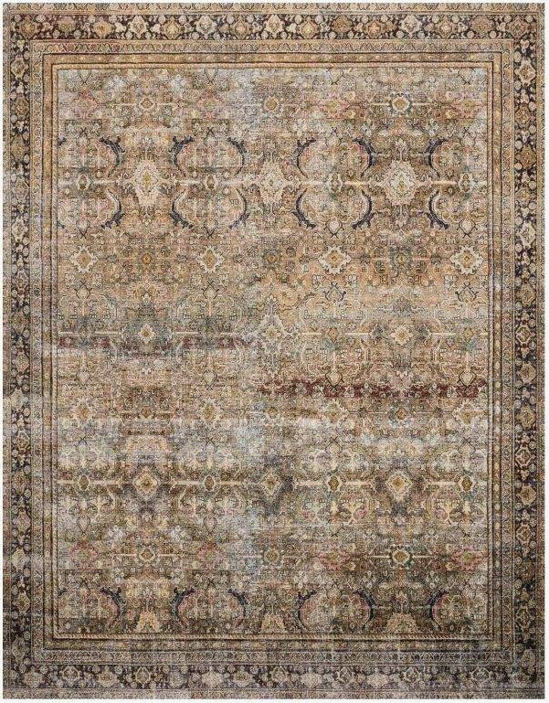 Layla Olive/Charcoal 3'6" x 5'6" Rug | 1stopbedrooms