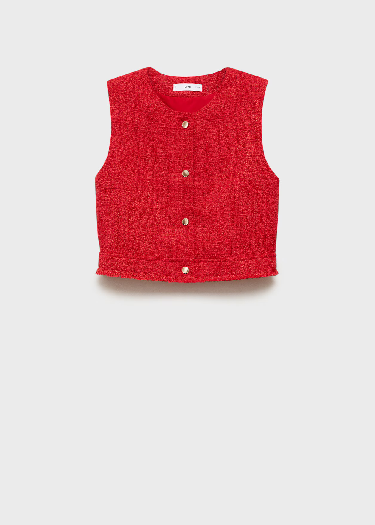 Tweed vest with buttons - Women | MANGO USA | Mango (US/MX/AU)