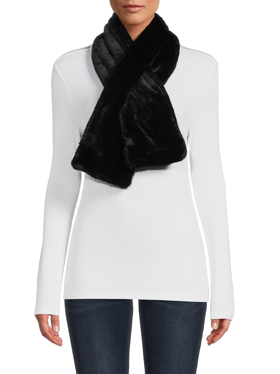 Calvin Klein Women's Faux Fur Scarf - Black | Saks Fifth Avenue OFF 5TH