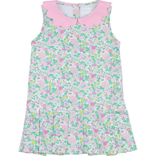 Pink Floral Lycra Tennis Dress | Cecil and Lou