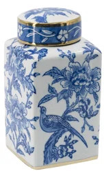 Canora Grey Blue/White 10.6" Porcelain Ginger Jar | Wayfair North America