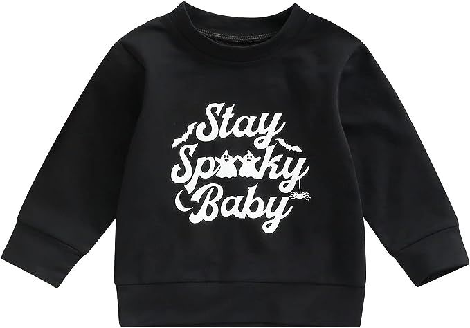 Toddler Baby Halloween Outfit Boy Girl Pumpkin Sweatshirt Crewneck Pullover Sweater Long Sleeve S... | Amazon (US)