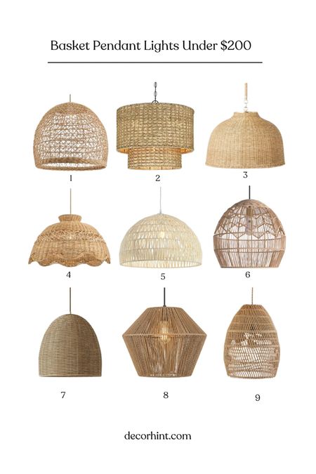 Stylish basket pendant lights under $200! 

#LTKhome