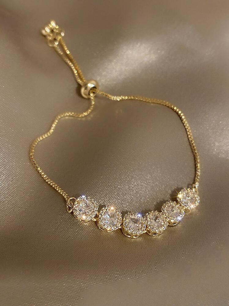 Andkiss Rhinestone Decor Bracelet | SHEIN