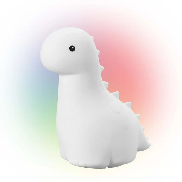 Globe Berry Jr. Brontosaurus Multicolor Changing Integrated LED Rechargeable Silicone Night Light... | Walmart (US)