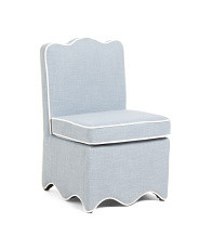 21.5x32.5 Scalloped Bottom Skirted Dining Chair | TJ Maxx
