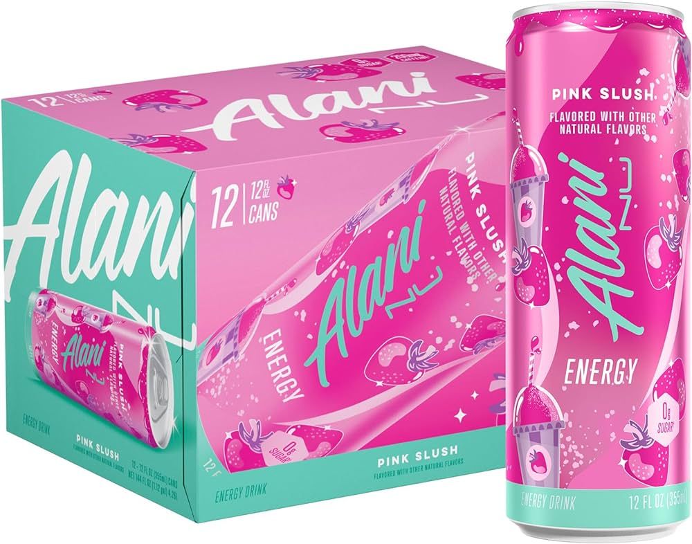 Alani Nu PINK SLUSH Sugar Free, Low Calorie Energy Drinks | 200mg Caffeine | Paris Hilton x Alani... | Amazon (US)