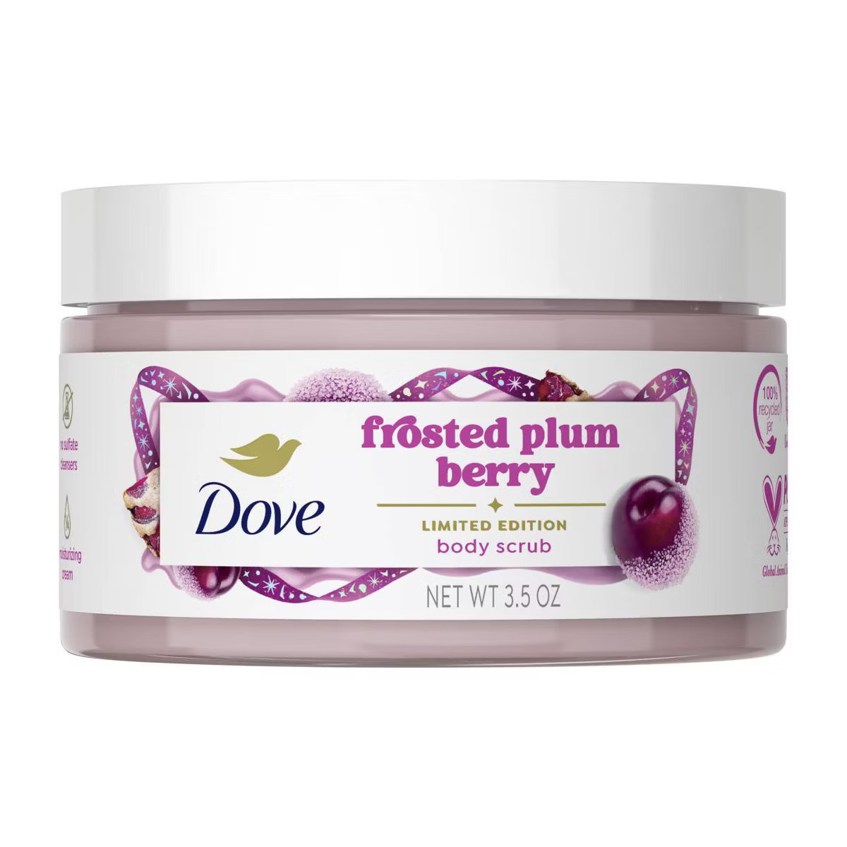 Dove Beauty Limited Edition Holiday Treat Mini Body Scrub - Frosted Plum Berry - 3.5 oz | Target