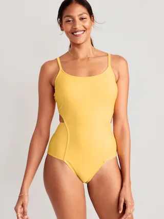 Cutout One-Piece Swimsuit for Women | Old Navy (US)