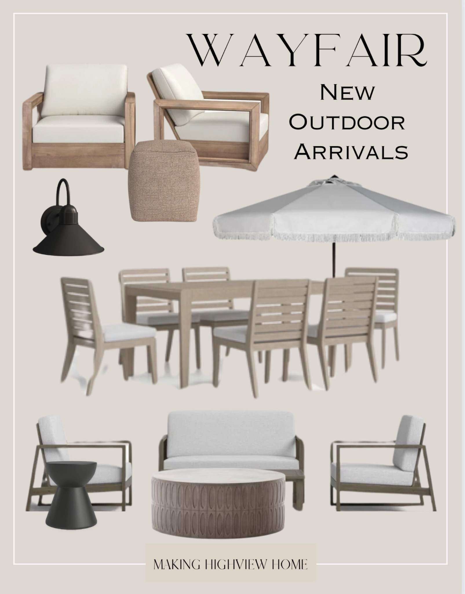New arrivals for your outdoor space from Wayfair. Outdoor dining set, conversation set, outdoor lounge set.

#LTKSeasonal #LTKstyletip #LTKhome