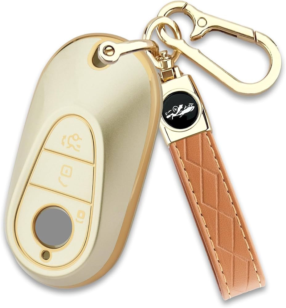 for Mercedes-Benz Key Fob Cover with Keychain, Soft TPU Full Protection Car Key Case Shell for Be... | Amazon (US)