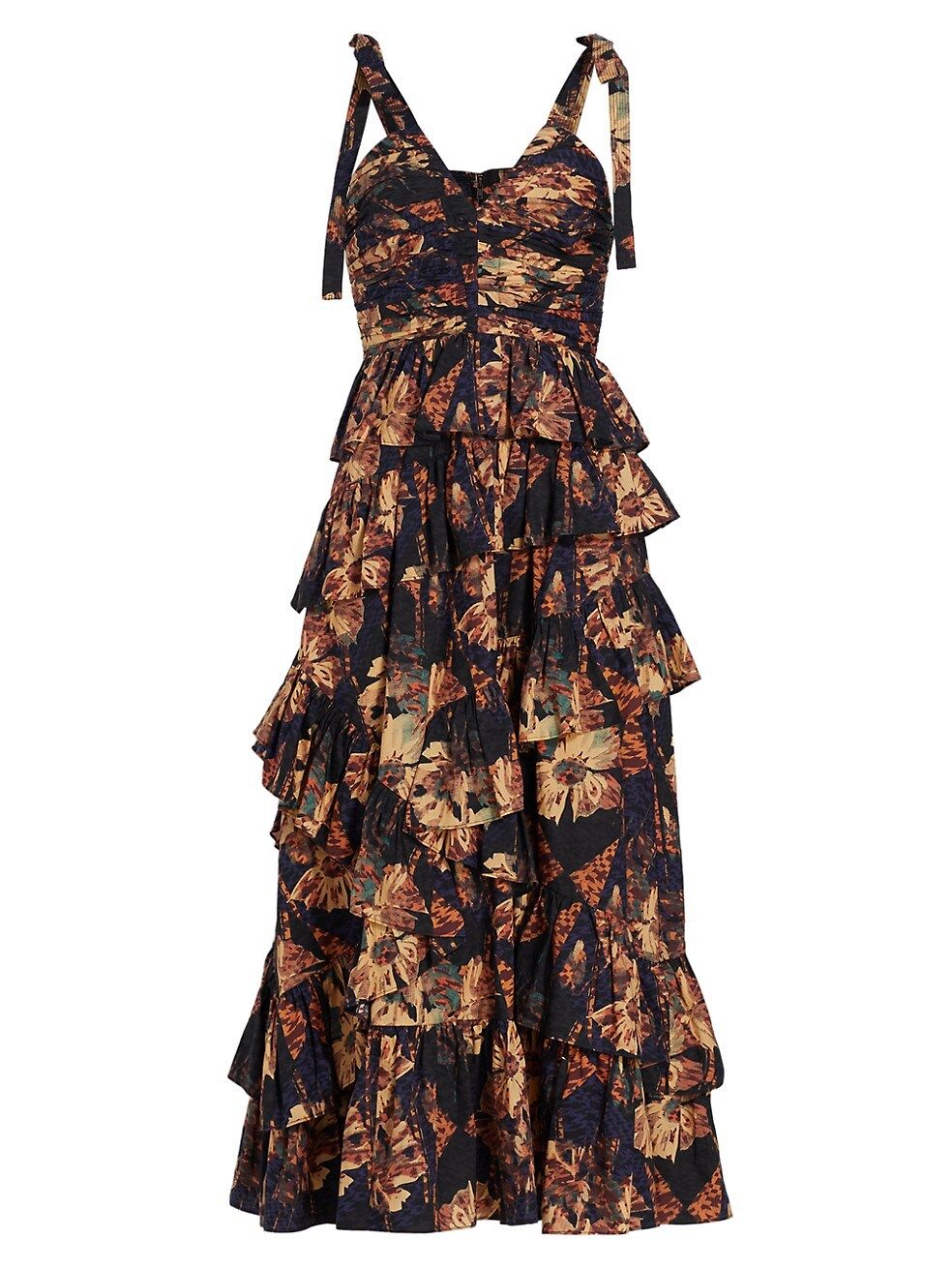 Candace Ruffled Midi-Dress | Saks Fifth Avenue