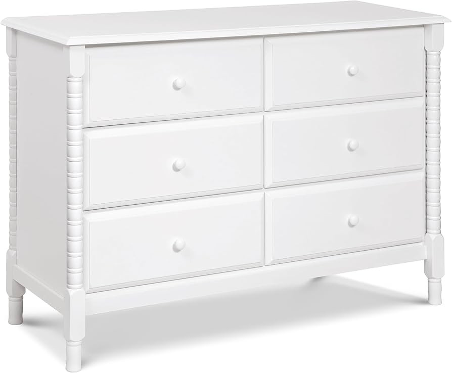 DaVinci Jenny Lind Spindle 6-Drawer Dresser in White | Amazon (US)