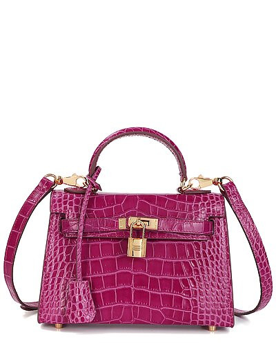 Alligator-Embossed Leather Crossbody | Gilt & Gilt City