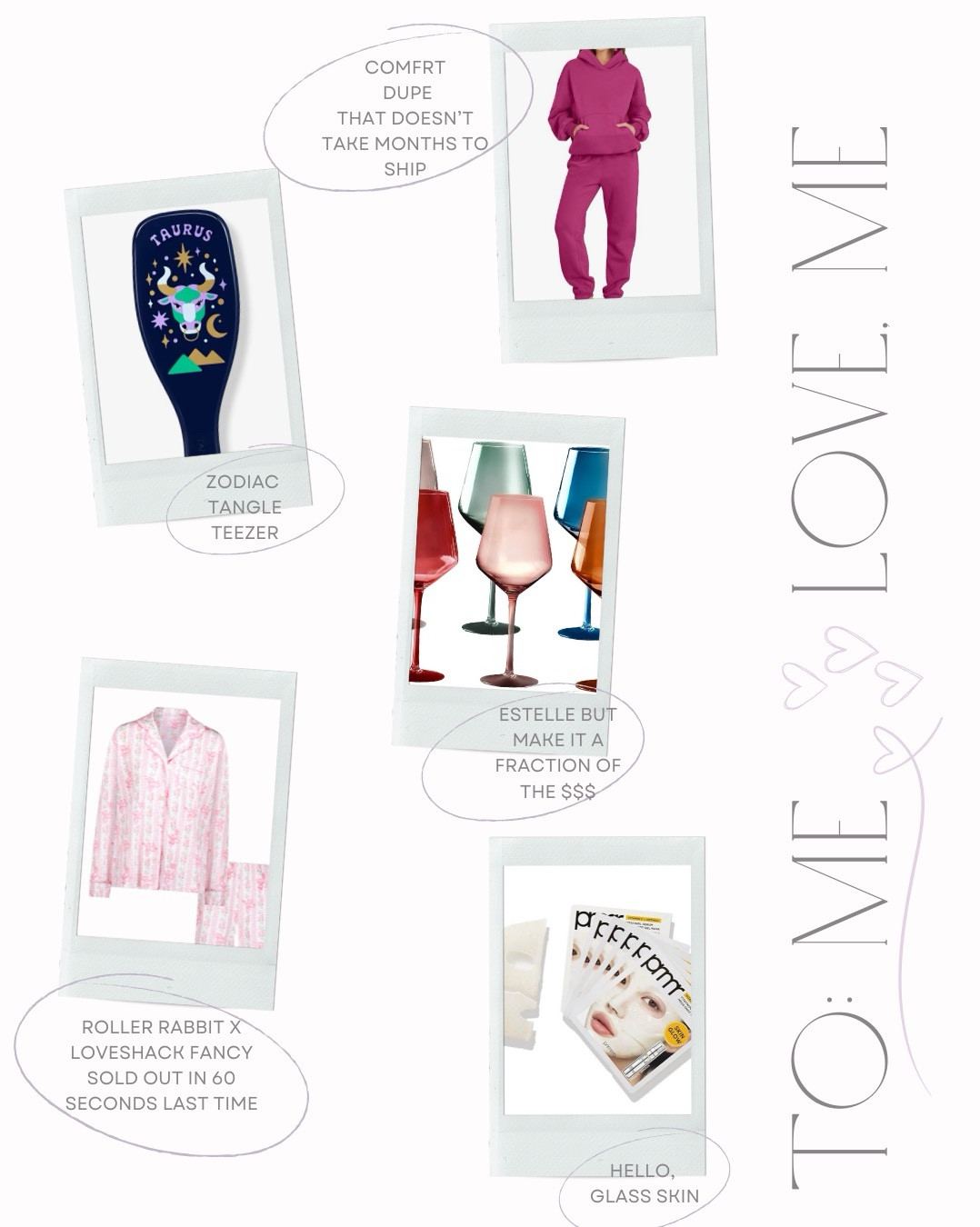 Raise your hand if you’re your own Valentine 🙋‍♀️💌 I’m team pick out what you want and buy it for yourself… or tell ‘em exactly what you want. It’s a win-win—easy shopping, happy recipient. 
For Valentine’s Day, I put together a list of four things I bought for myself recently and L🤍VE, plus one drop I’m setting an alarm for tomorrow: the new roller rabbit x loveshackfancy collab. (You can ship it on either retailer’s website, but not a minute past 12 pm—it sold out in 60 seconds last time!)

#LTKMostLoved #LTKGiftGuide #LTKSeasonal