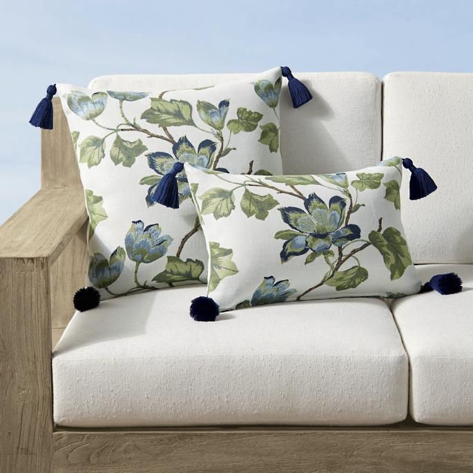 Delavina Floral Indoor/Outdoor Pillow | Frontgate | Frontgate