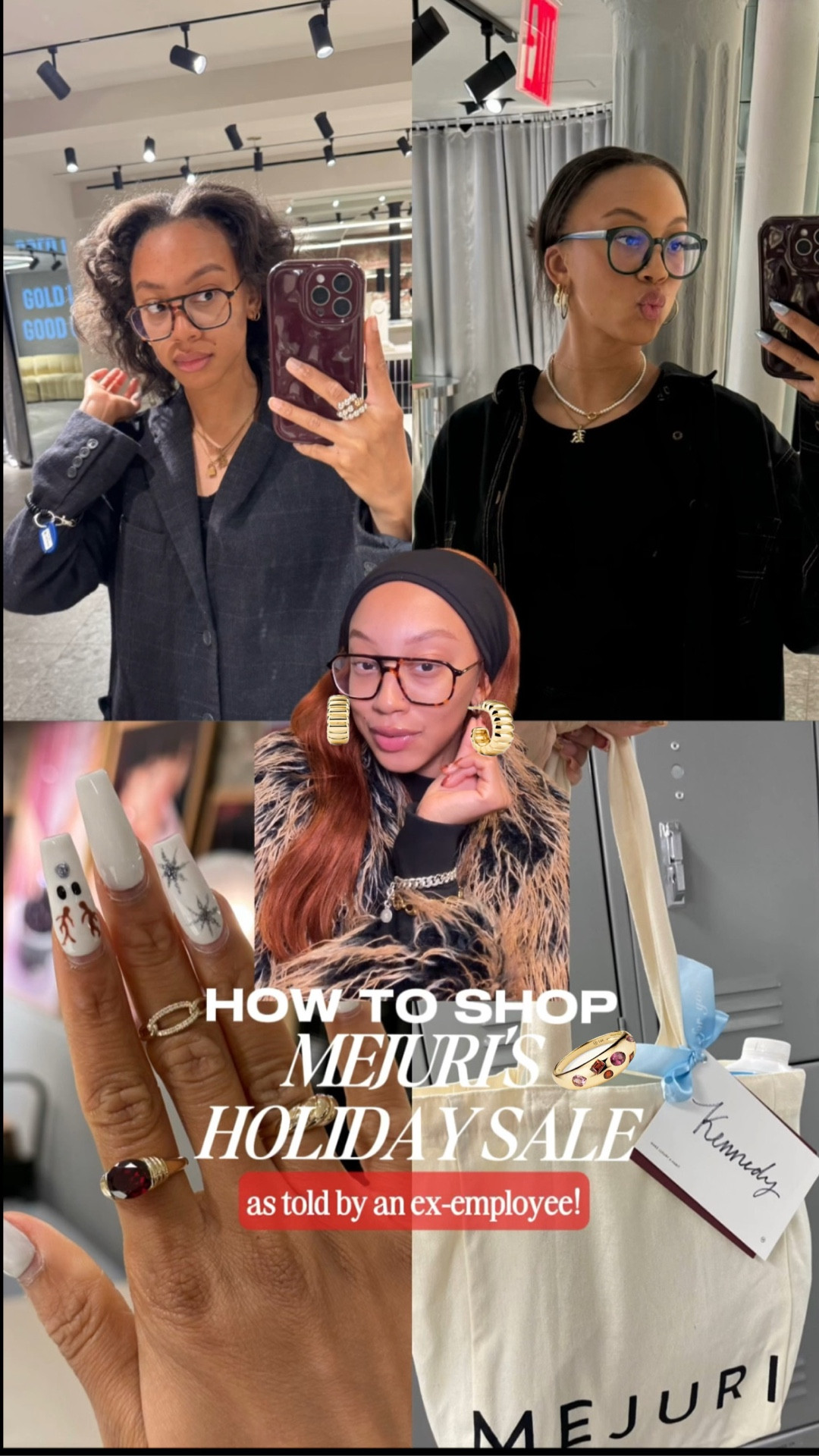 MY MEJURI HOLIDAY SAVING EVENT GUIDE as a ex-employee!! 

featuring some my favorites, sale strategies that help you shine bright & your pockets feel right 🙂‍↔️🤏🏽 with some gift guide inspo using their holiday bundle for 2 for 1 specials! 

💎 swipe through all links products below 👇🏽



keyword- Black Friday cyber Monday jewelry sale gifts for her BFCM mejuri sale diamond sale tween gifts 

#LTKootd #LTKCyberWeek #LTKGiftGuide