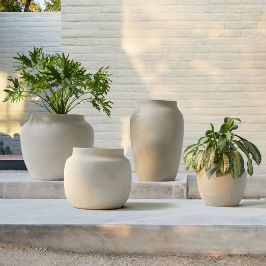 Ronan Ficonstone Indoor/Outdoor Planters | West Elm (US)