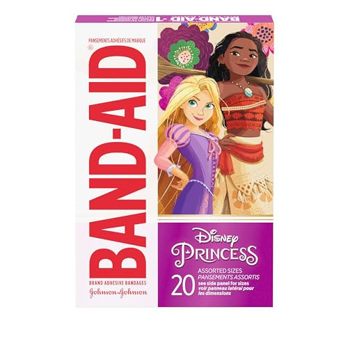 Band-Aid Brand Adhesive Bandages for Minor Cuts & Scrapes, Wound Care Featuring Disney Princess Characters, Fun Bandages for Kids and Toddlers, Assorted Sizes, 20 Count | Amazon (US)