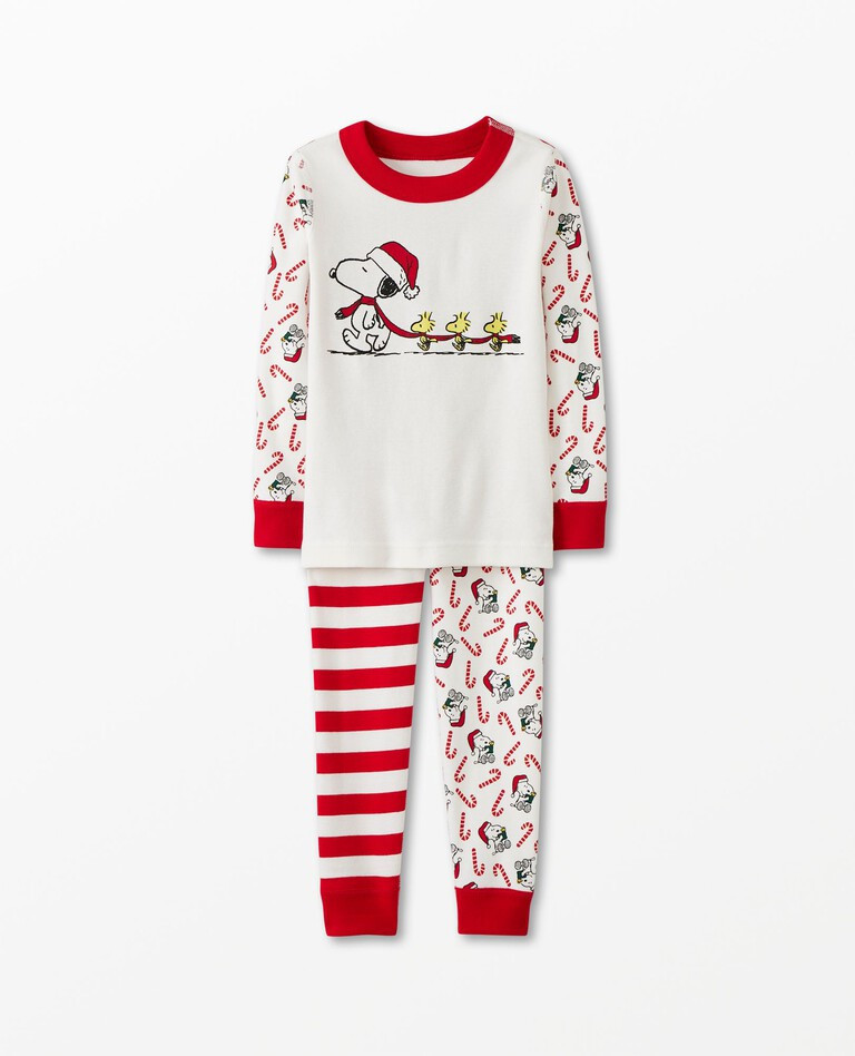Peanuts Mix It Up Long John Pajama Set | Hanna Andersson