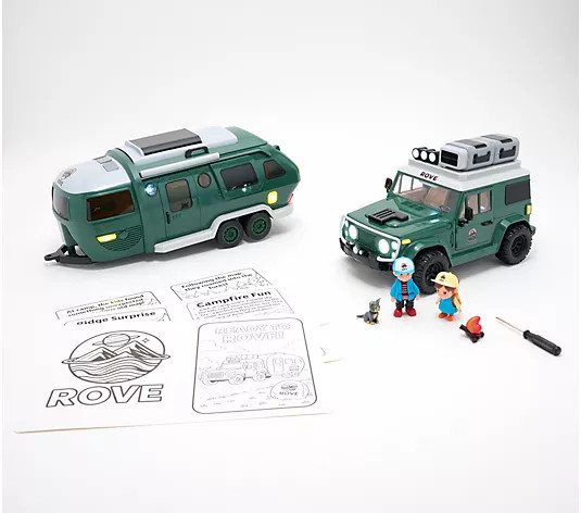 ROVE Vehicle Playset with Camper Figurine Toys - QVC.com | QVC