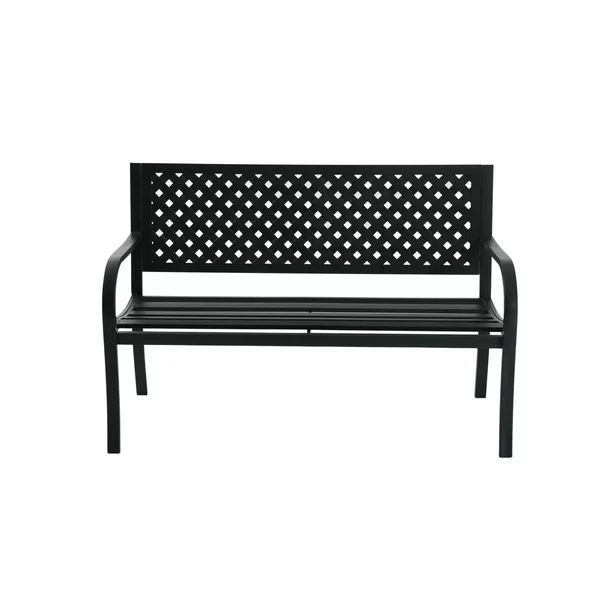 Mainstays Outdoor Durable Steel Bench - Black | Walmart (US)