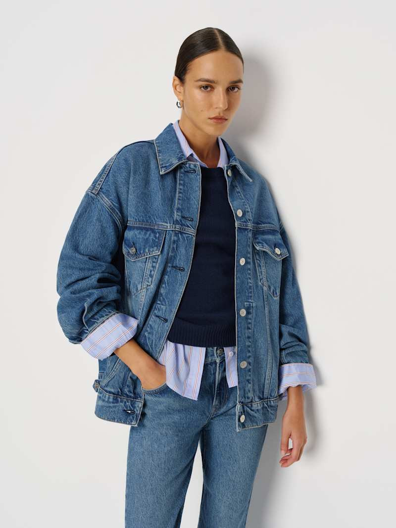Brooks Oversized Denim Jacket | Reformation (Global)