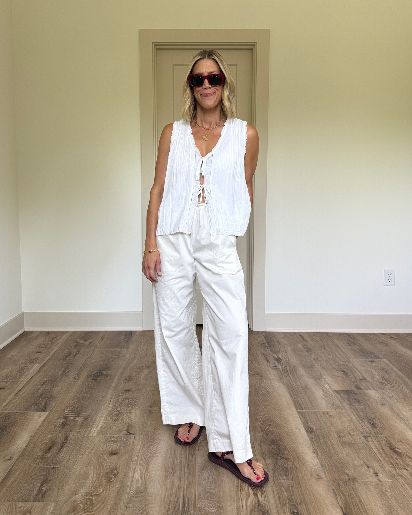 Wearing small chino pants, small tank, small bralette (should have gone medium), sandals tts

#LTKootd #LTKSeasonal #LTKOver40